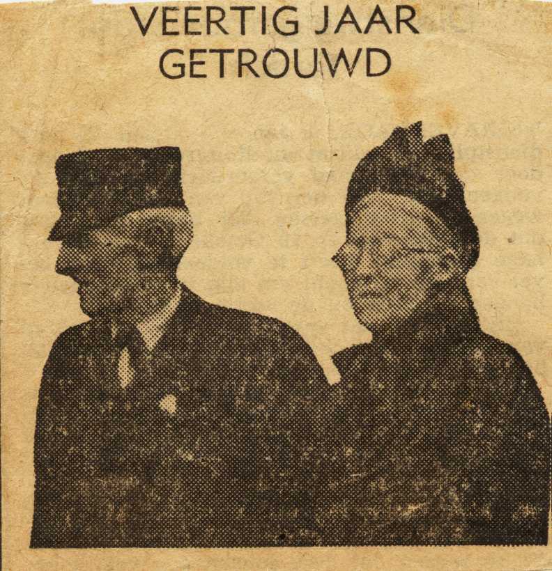 Pieter en Kornelia 40 jaar getrouwd. Foto van Wim*1939 gekregen in 2007.